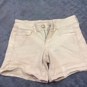 American Eagle White Jean Shorts